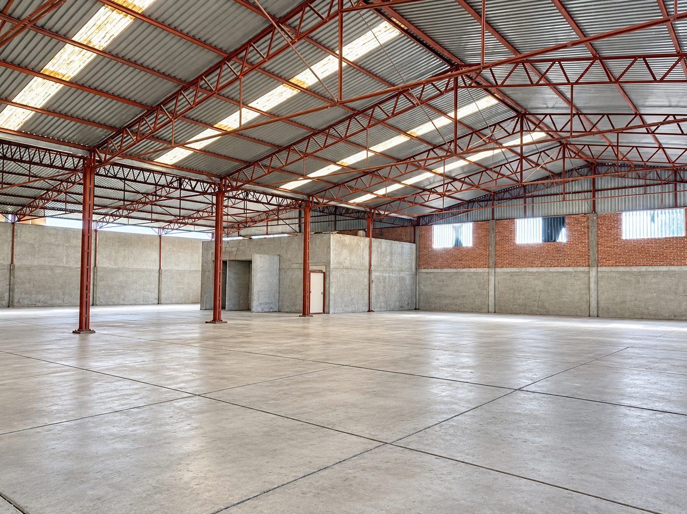 Nave industrial con estructura de acero